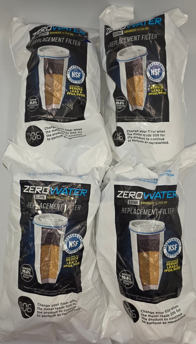 Culligan ZeroWater 5-Stage Replacement Water Filters 4-Pack Advanced Filtration